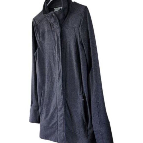 Athleta Full Zip Hiking Mid Layer Coat Jacket Dark Gray Size Small - Picture 4 of 8